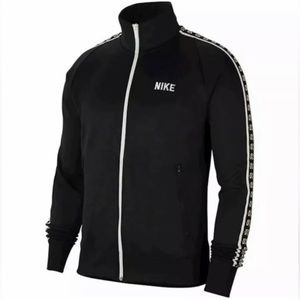 NIKE Men’s Sportswear Taped Pinwheel Track Jacket Black - Size XXL